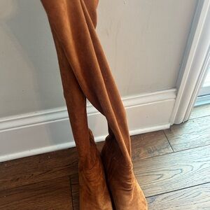 Elegant Tan Over the Knee Boots
